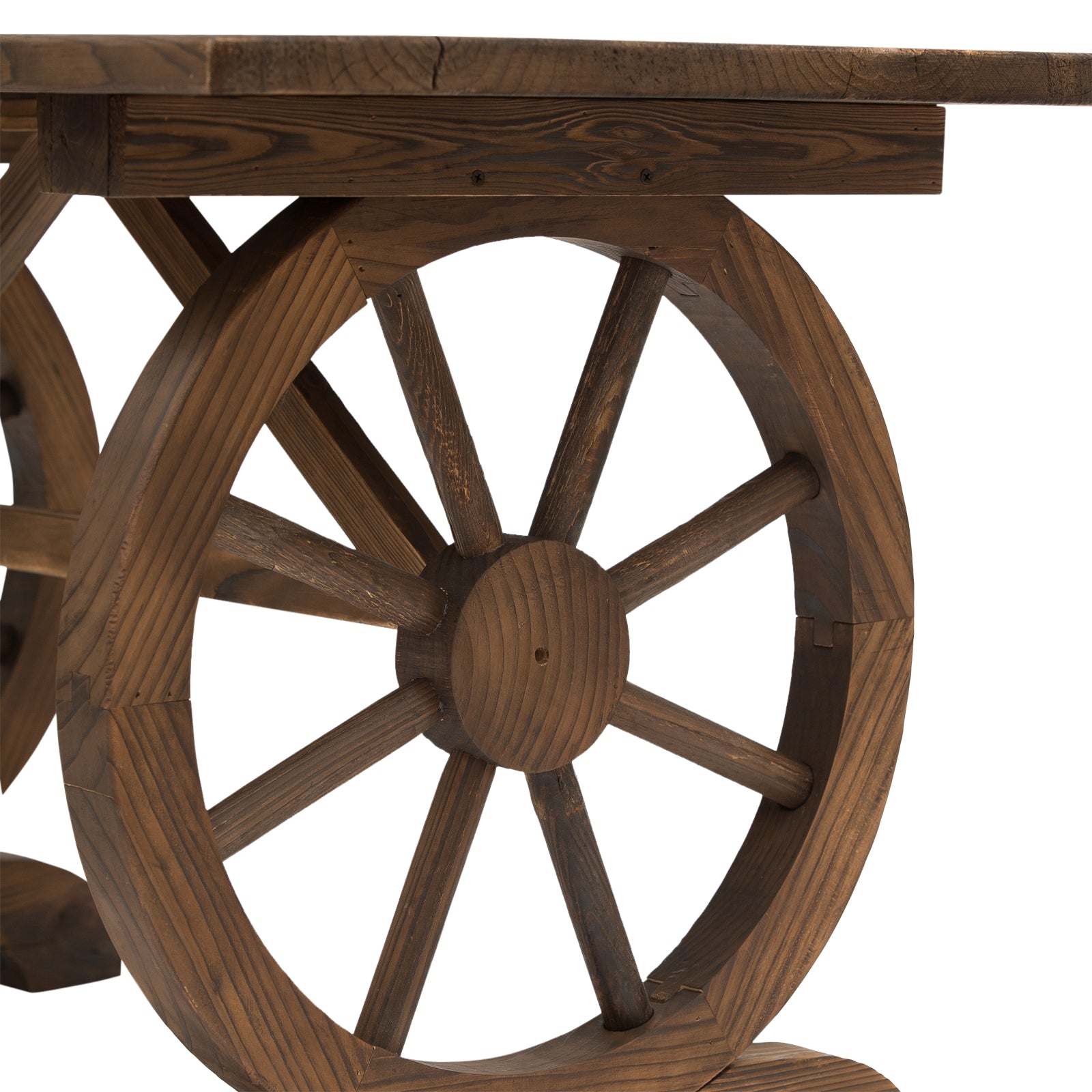 Mesa de Jardim em Madeira 110x60x65 cm - Cor Madeira Carbonizada