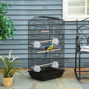 Gaiola para Pássaros – 46,5x35,5x92 cm – Preto – Metal e Plástico