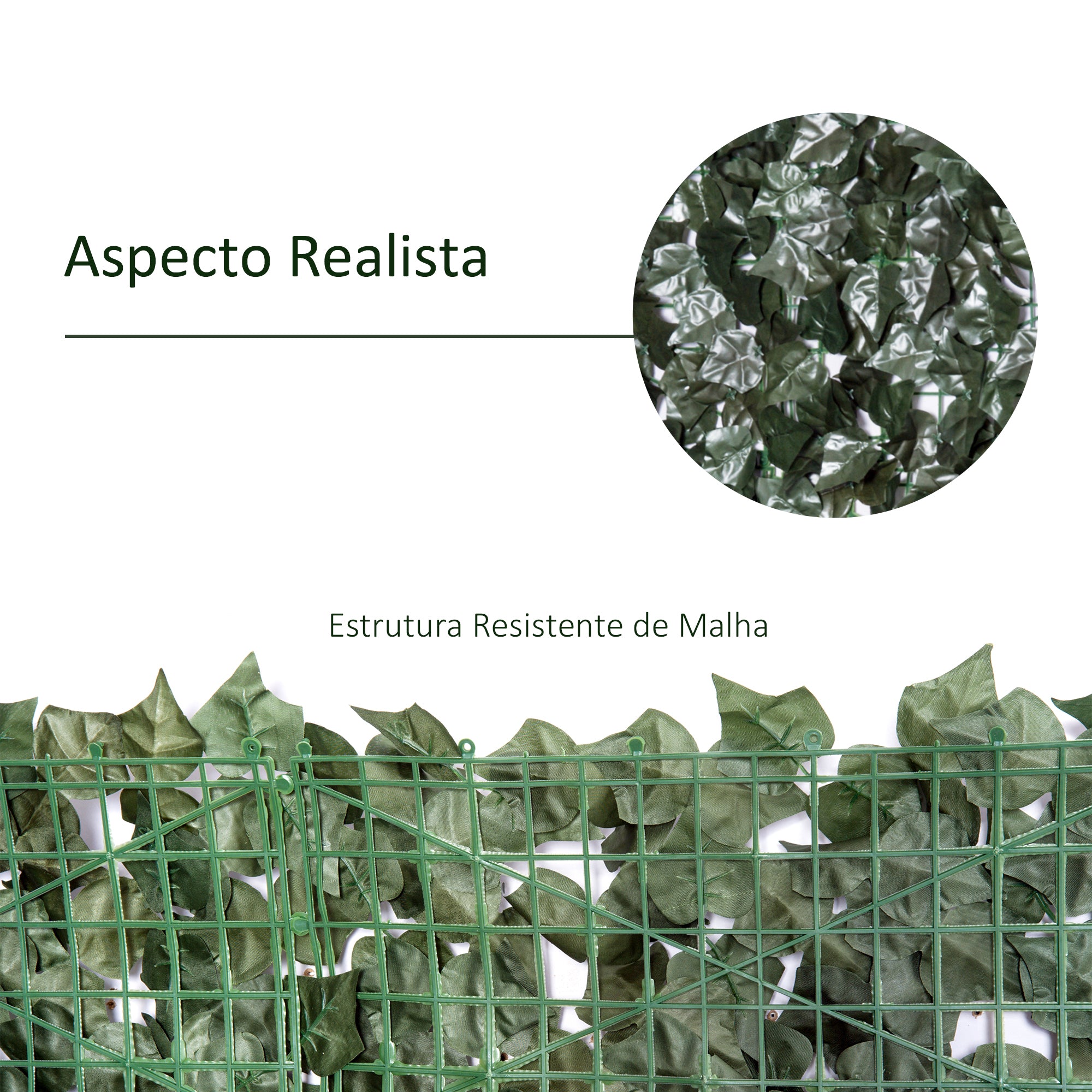 Vedação Artificial em Rolo 240x100 cm - Cor Verde