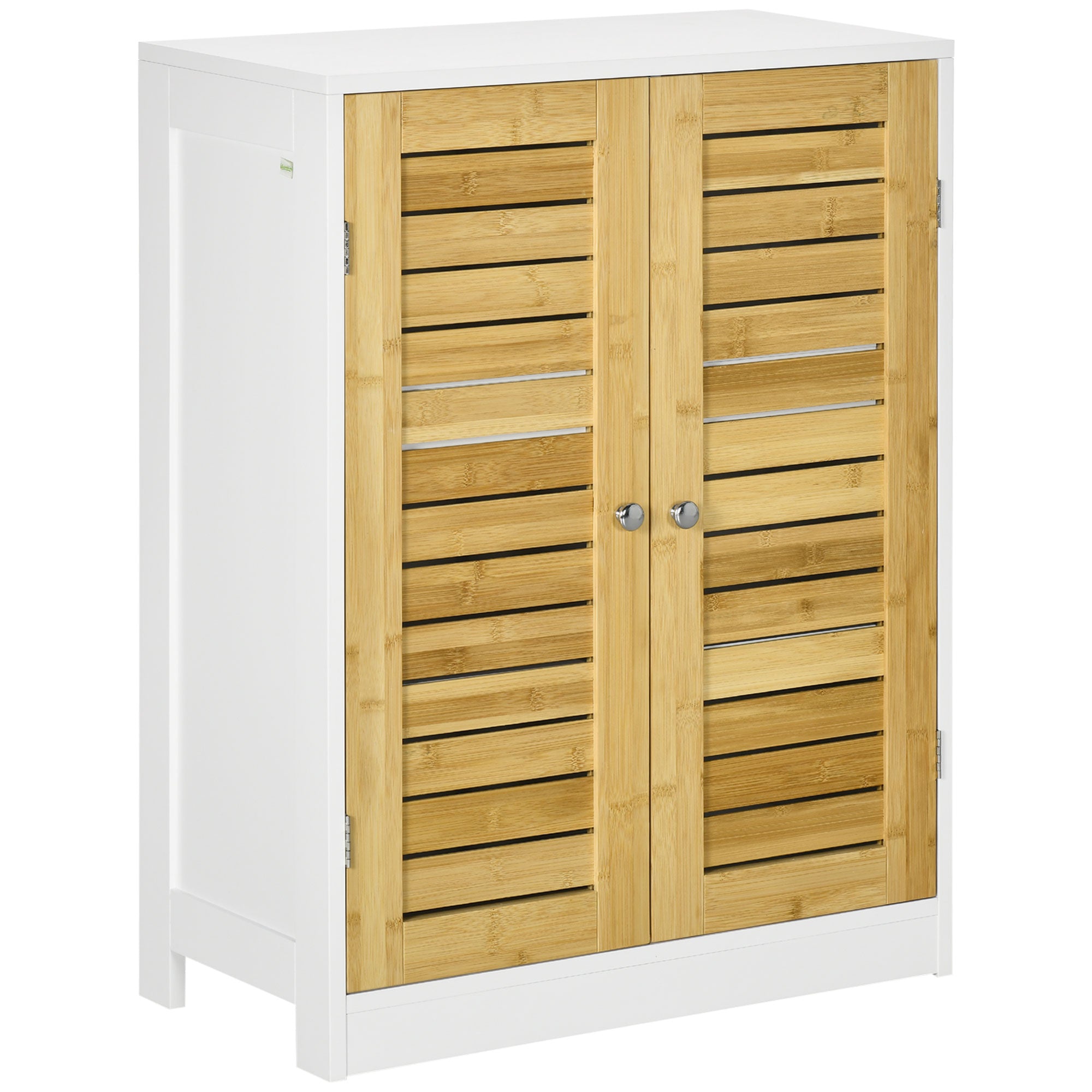 Armário Casa de Banho Móvel Auxiliar 60x30x80 cm Branco e Madeira