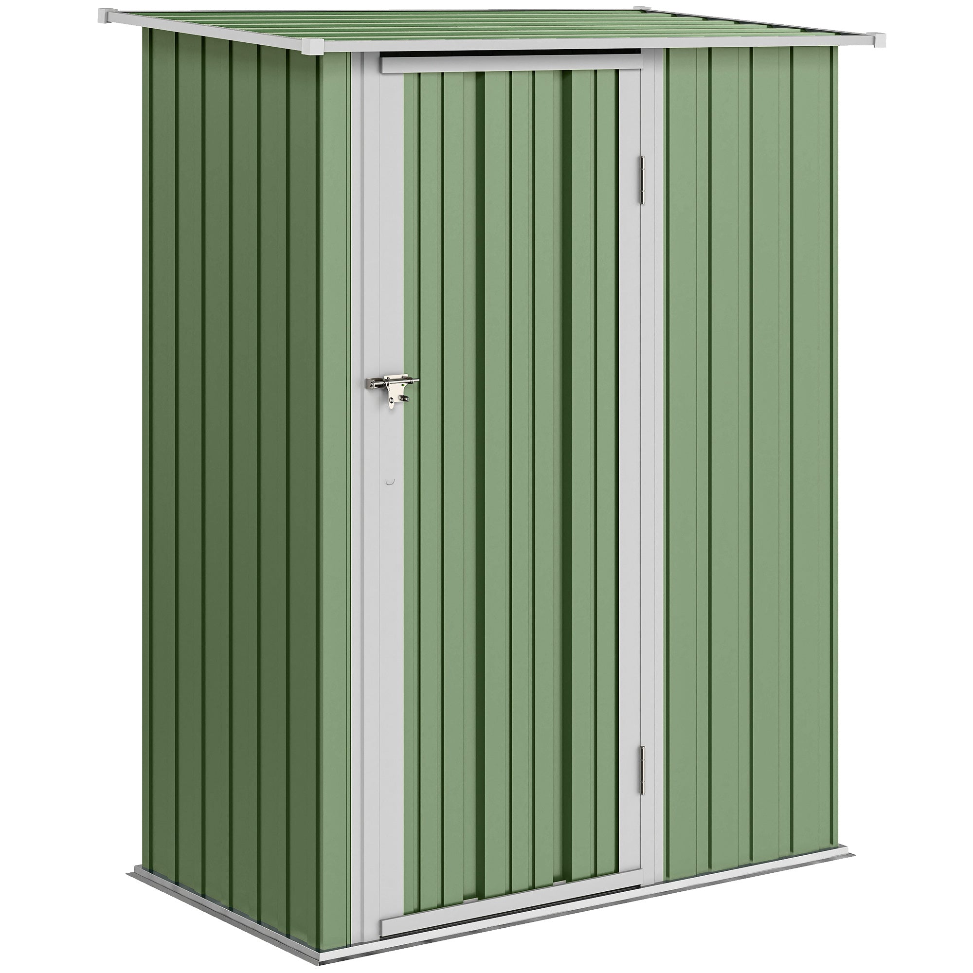 Abrigo de Armazenamento Verde Claro 142x84x189 cm - Estrutura Galvanizada