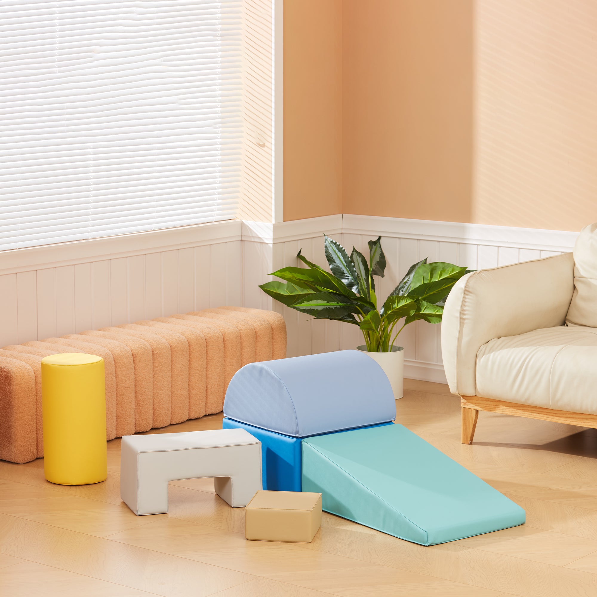 Conjunto de 6 Blocos de Espuma Multicor - 60x40x20 cm