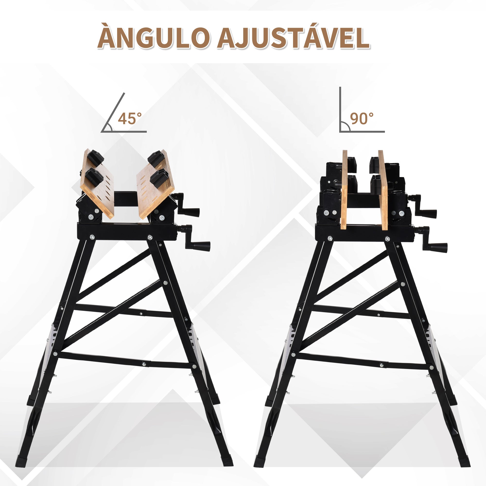 Bancada de Trabalho Dobrável 63,5x60,5x78cm Preto