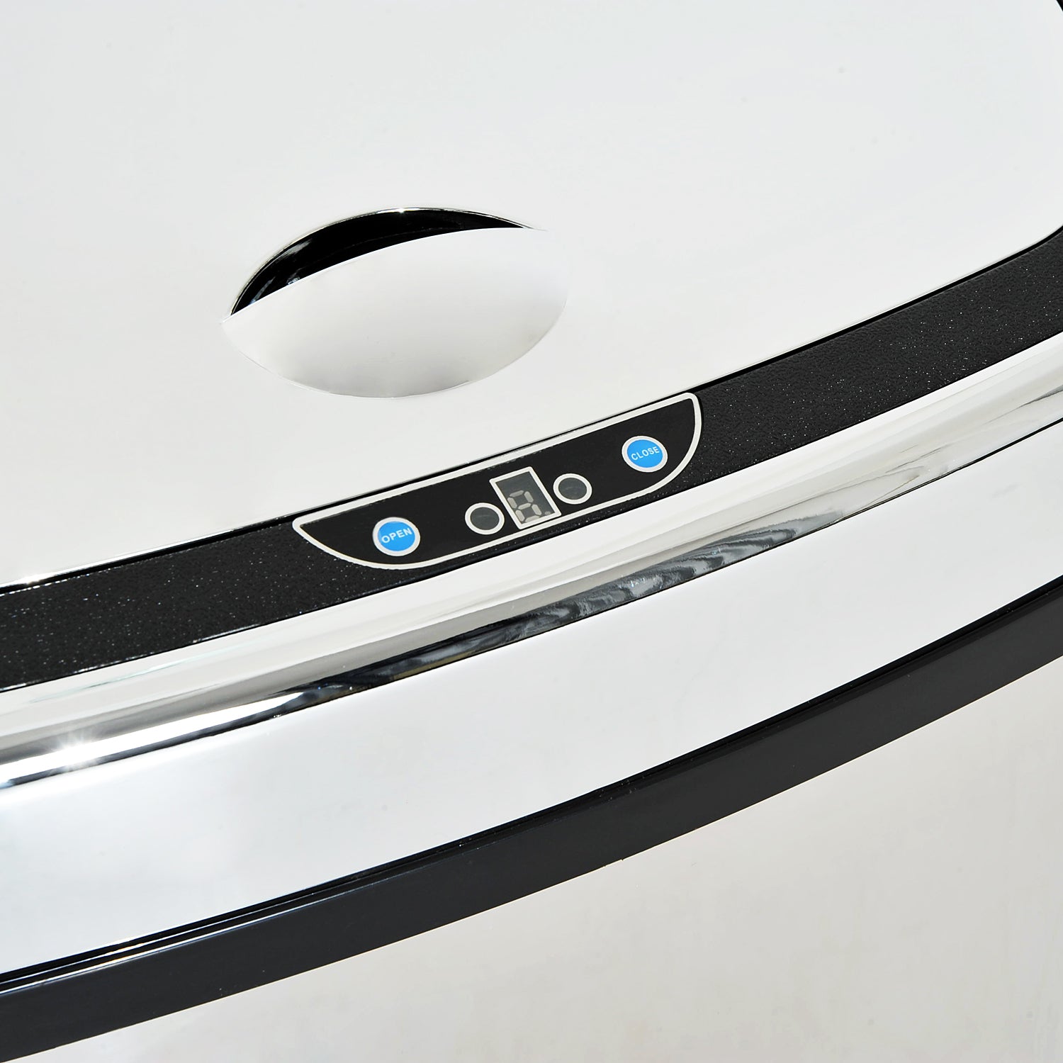 Balde de Lixo Inteligente – 68L – Prata – Aço Inoxidável