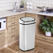Balde de Lixo Inteligente – 68L – Prata – Aço Inoxidável