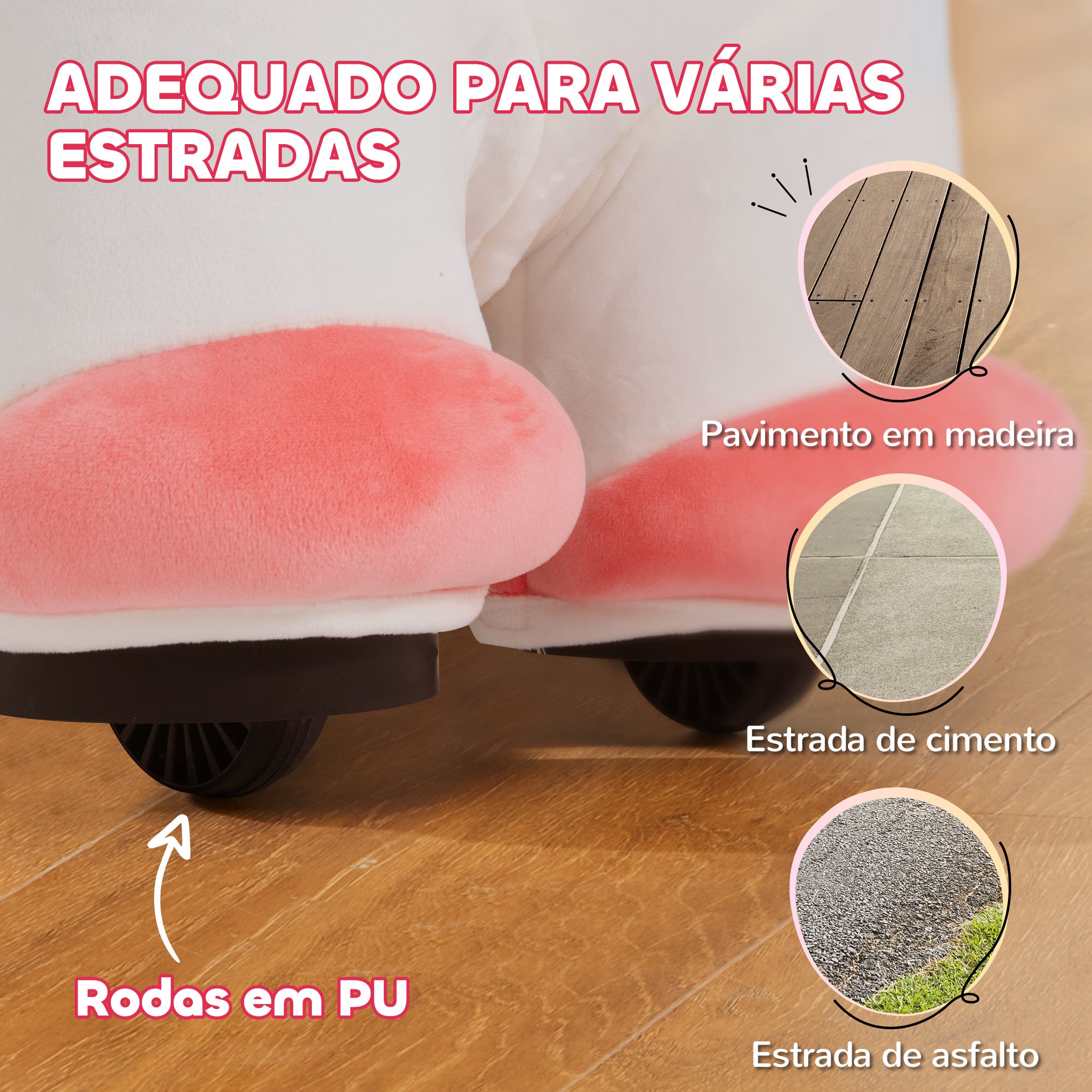 Unicórnio Infantil Elétrico 69x34x53 cm Multicor