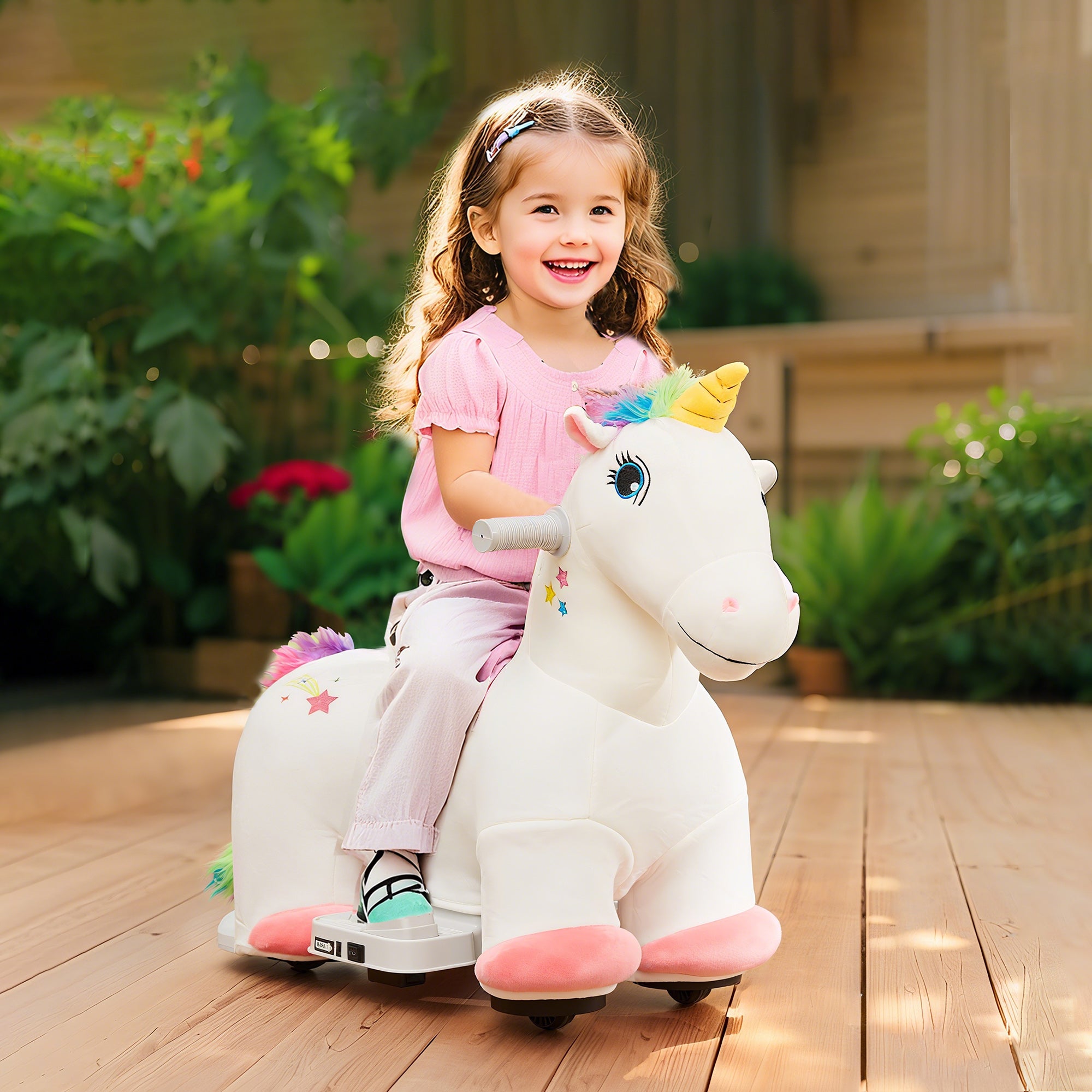 Unicórnio Infantil Elétrico 69x34x53 cm Multicor