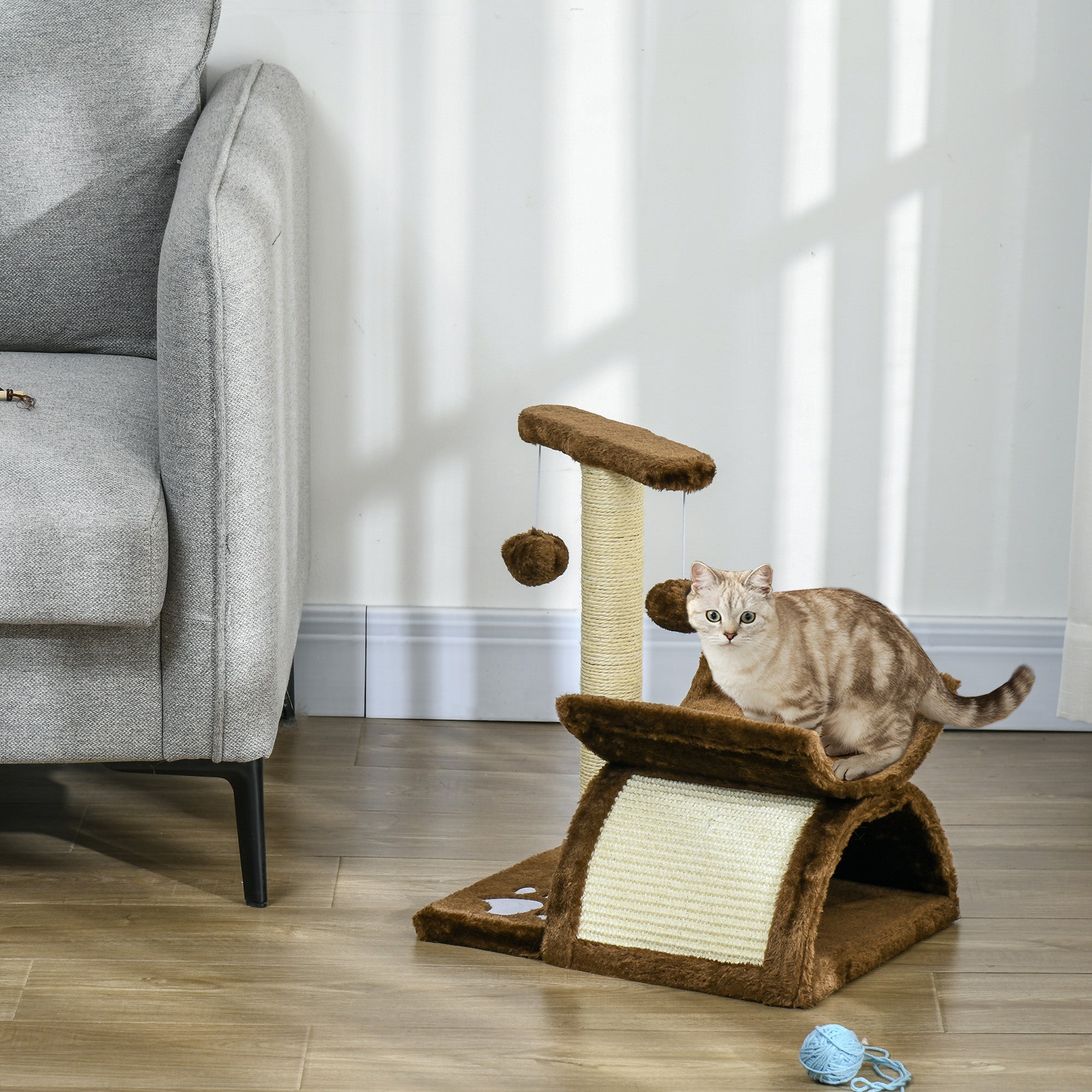 Arranhador para Gatos Pequeno 40x30x43 cm - Cor Marrom