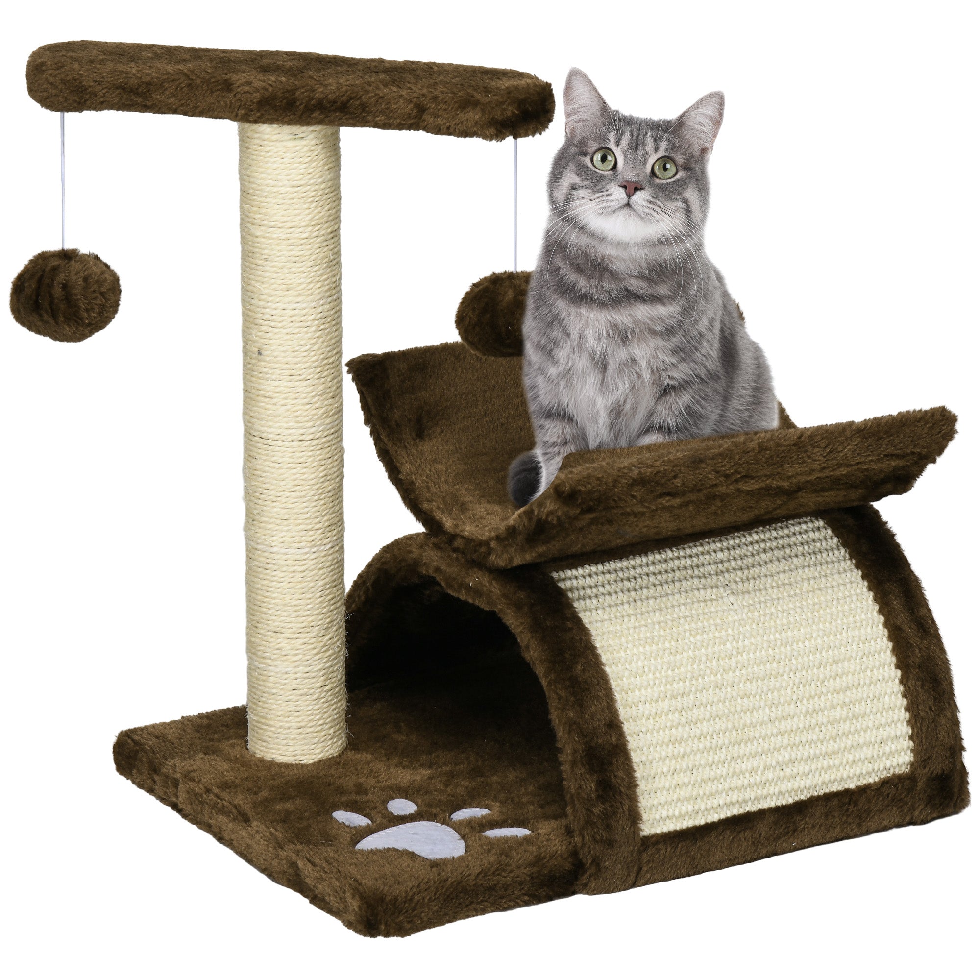 Arranhador para Gatos Pequeno 40x30x43 cm - Cor Marrom
