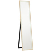 Espelho de Pé 37x157 cm Madeira Clara e Branco