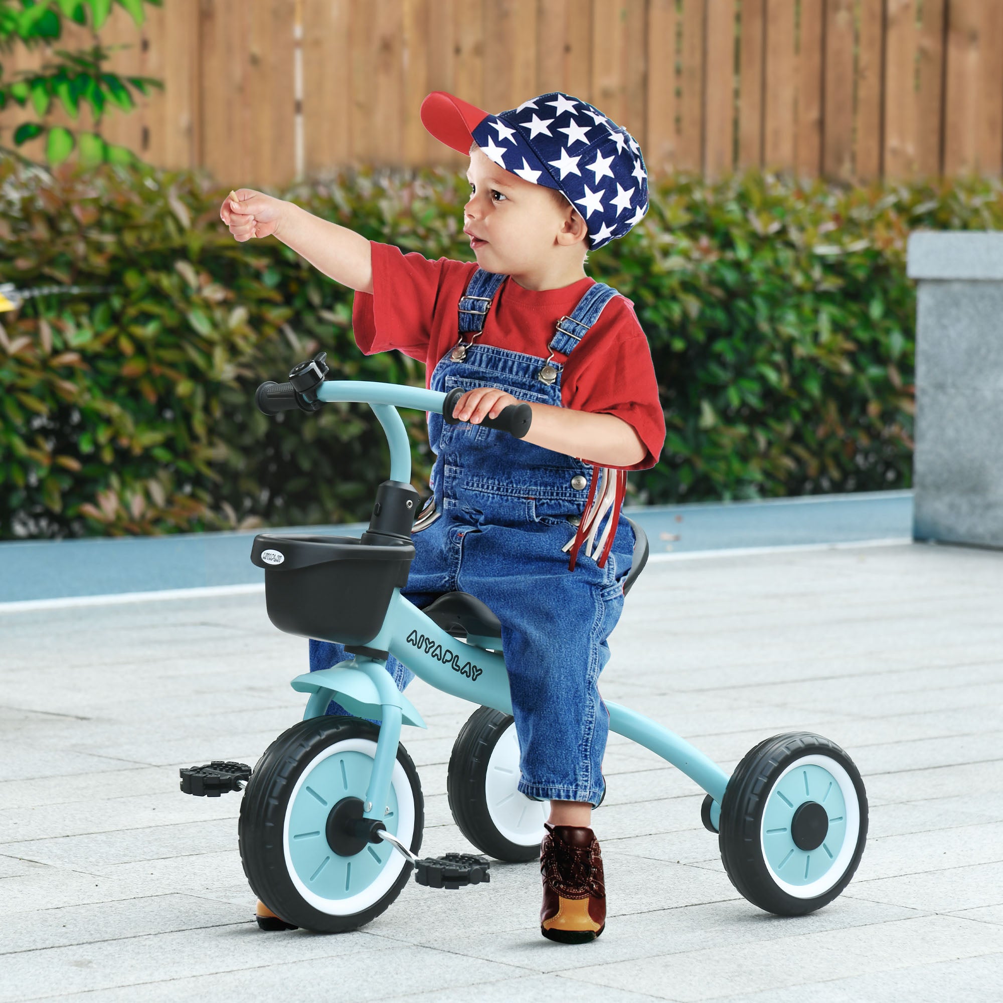 Triciclo Infantil Azul 70,5x53x58 cm para Crianças de 2 a 5 anos