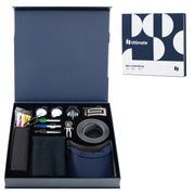 Conjunto Completo de Acessórios de Golfe – 3 bolas, 12 tees – Azul – Pele de vaca