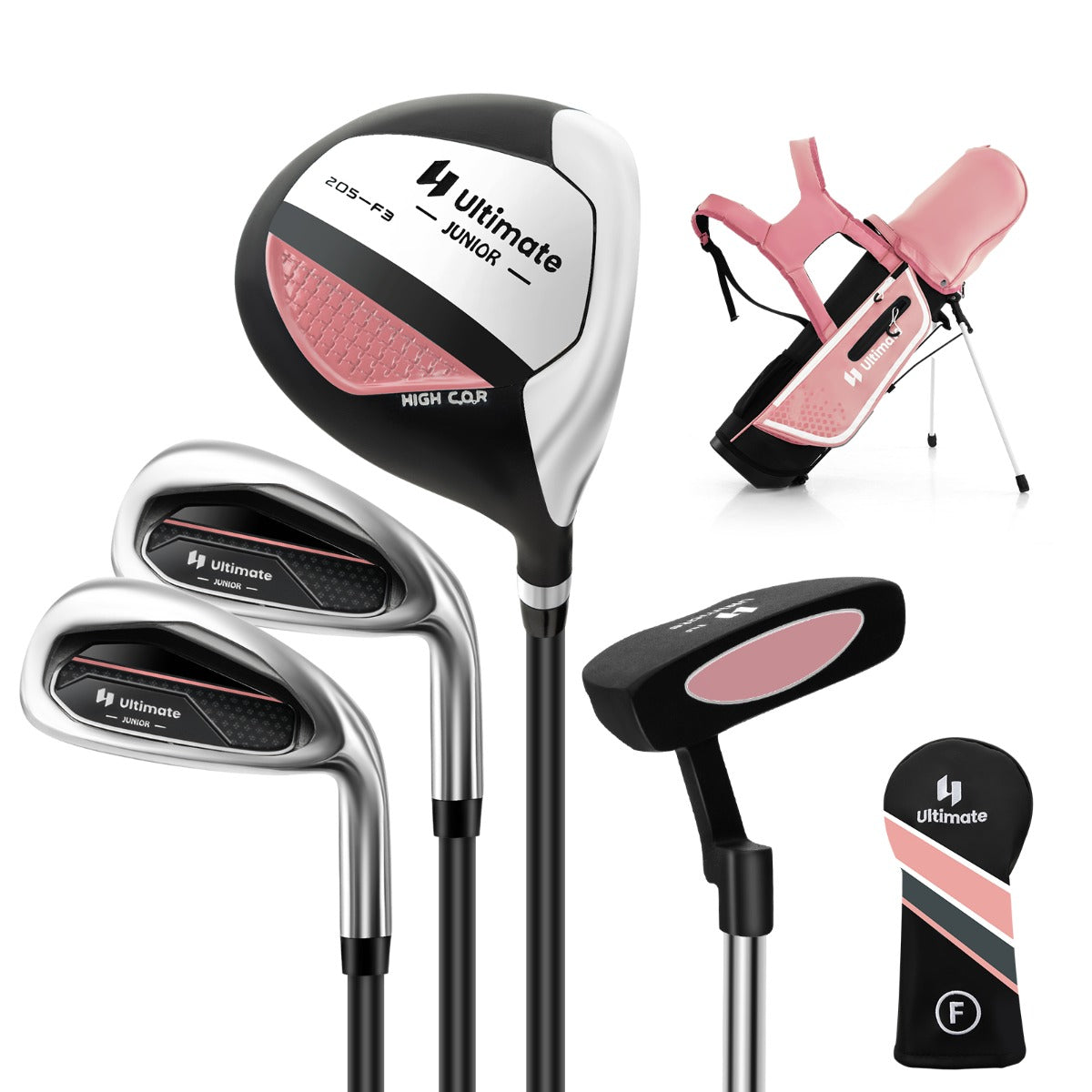 Conjunto de Golfe para Crianças – 5-7 Anos – Rosa