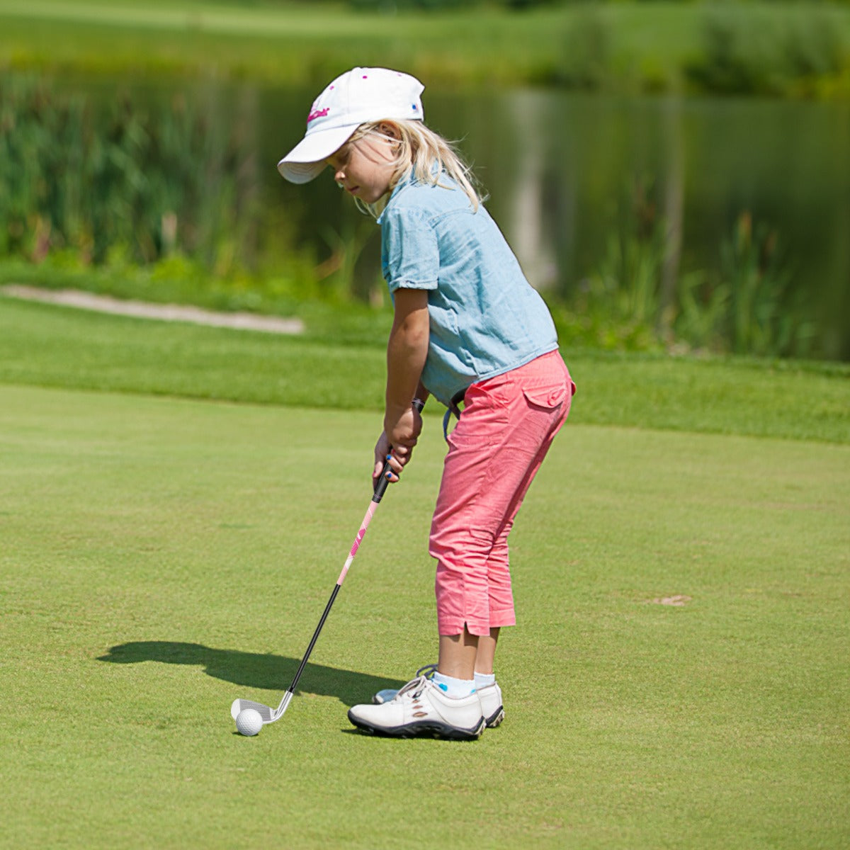 Conjunto de Golfe para Crianças – 5-7 Anos – Rosa