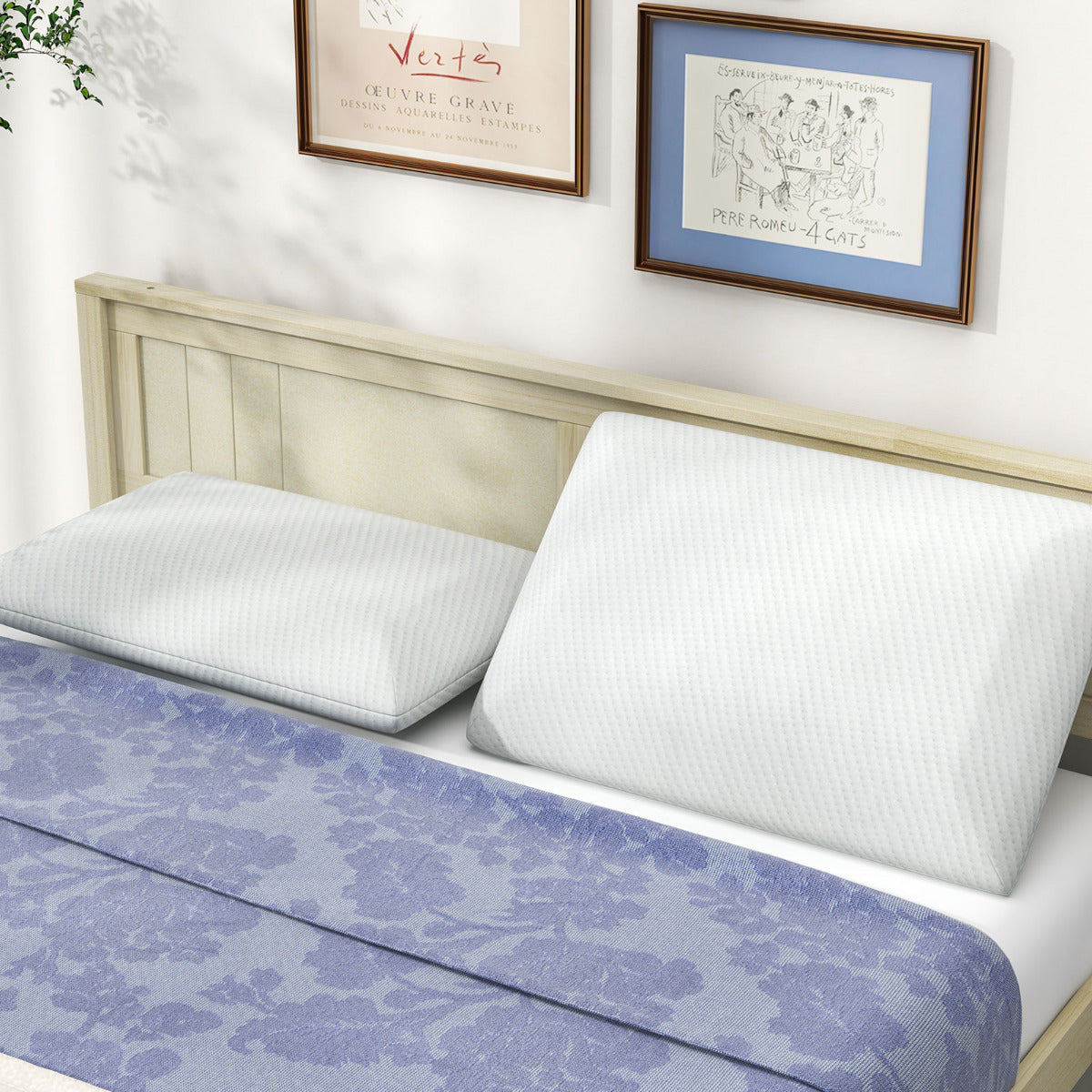 Conjunto de Almofadas de Espuma Viscoelástica – Branca