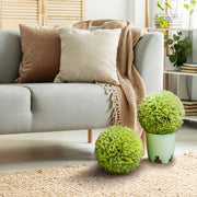Conjunto de 2 Bolas de Topiário Artificial de Plantas - Decoração Interior e Exterior em Verde - Planta Artificial