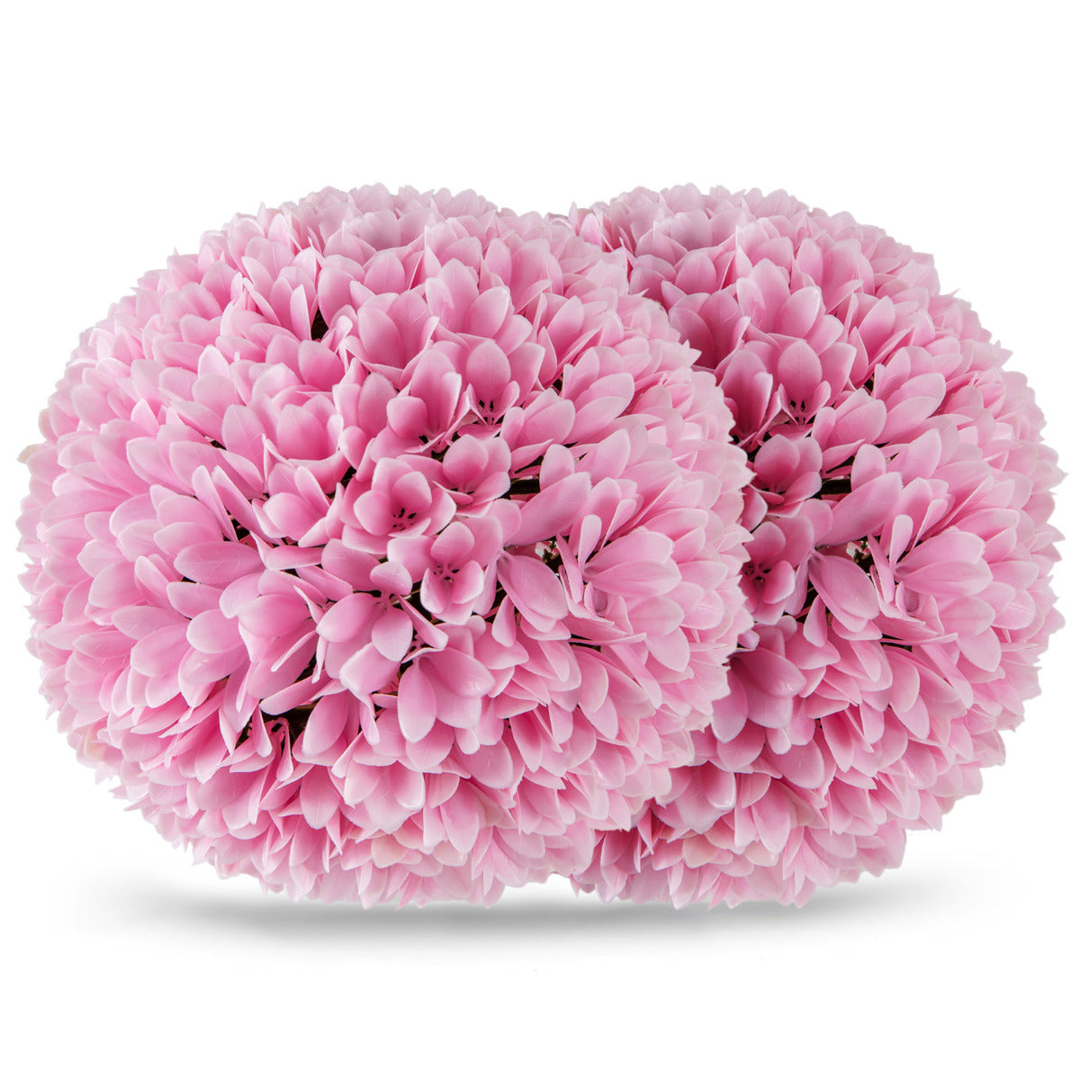 Conjunto de 2 Bolas de Topiário Artificial de Planta Bolas Decorativas de 28 CM Decoração Interior e Exterior com Proteção Solar Rosa - Planta Artificial