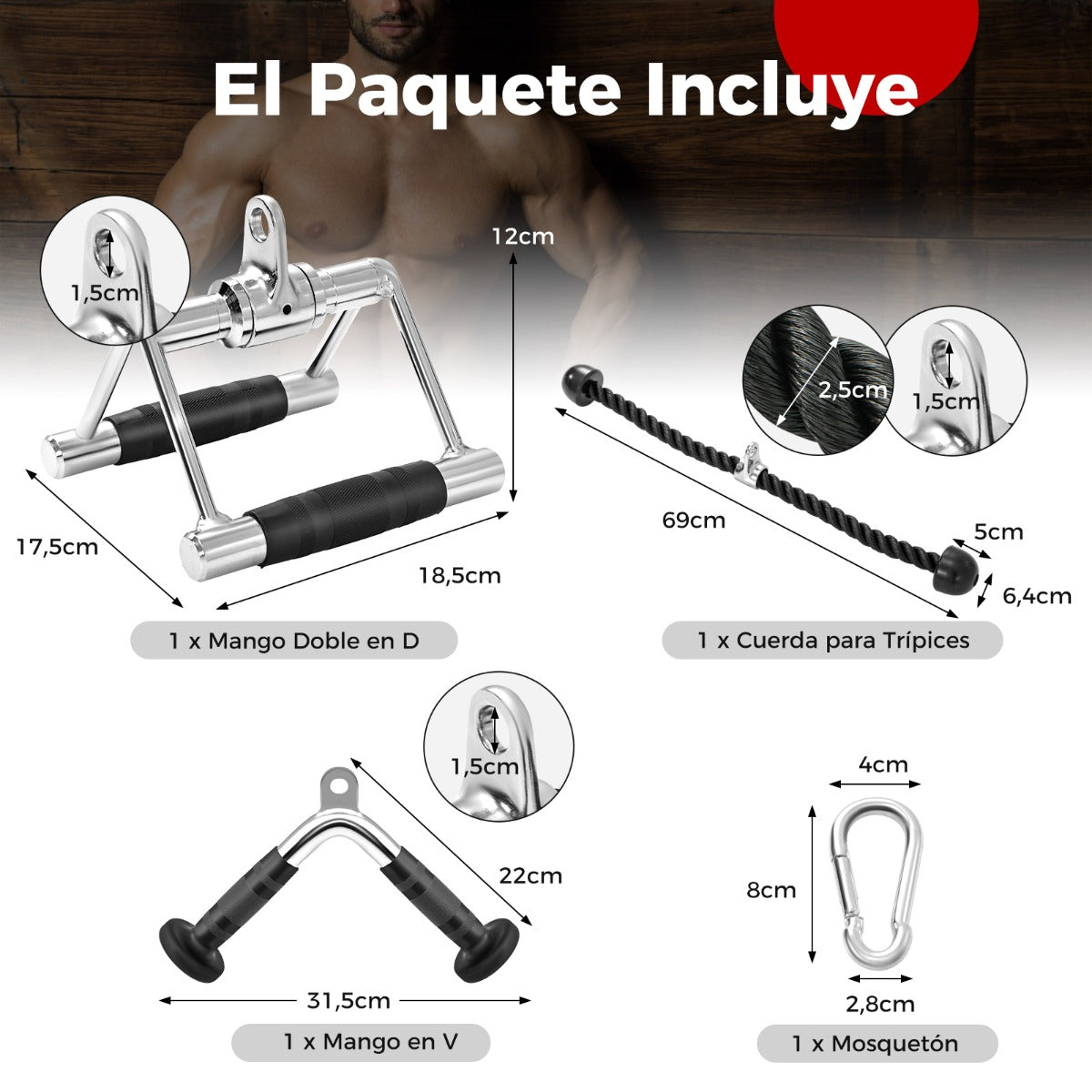 Acessórios para Máquina de Cabos – metal