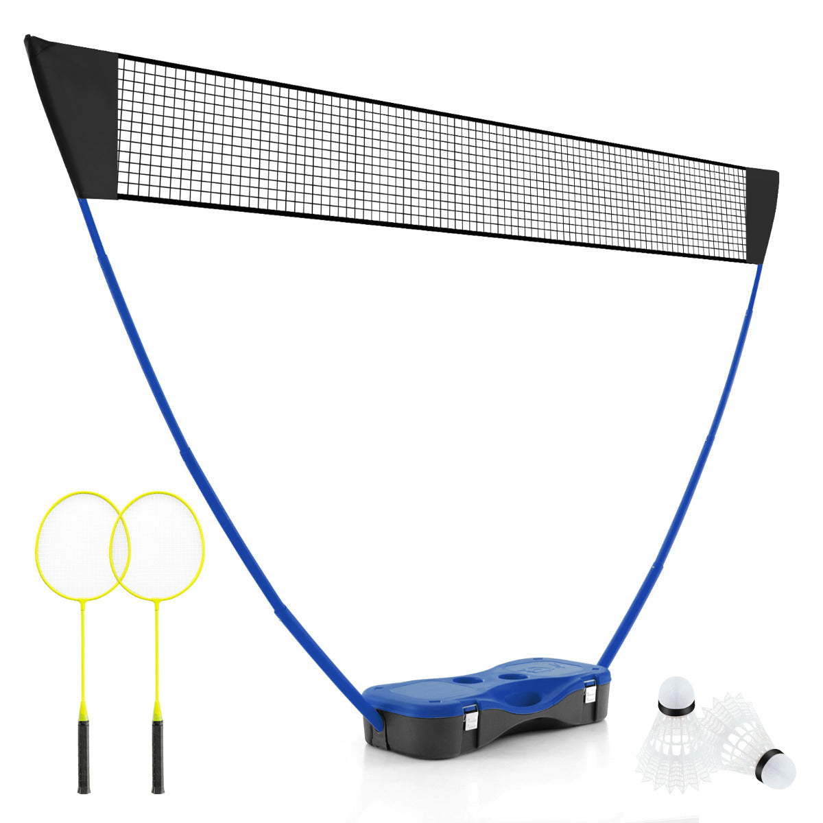 Conjunto de Bádminton Portátil – 270 x 33,5 x 160 cm – Azul – PVC