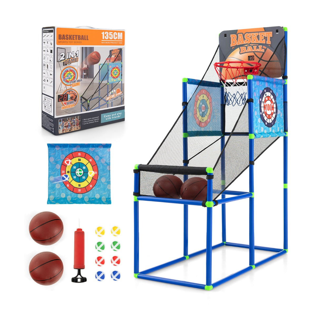Jogo de Basquetebol para Crianças – 80,5 x 41,5 x 135 cm