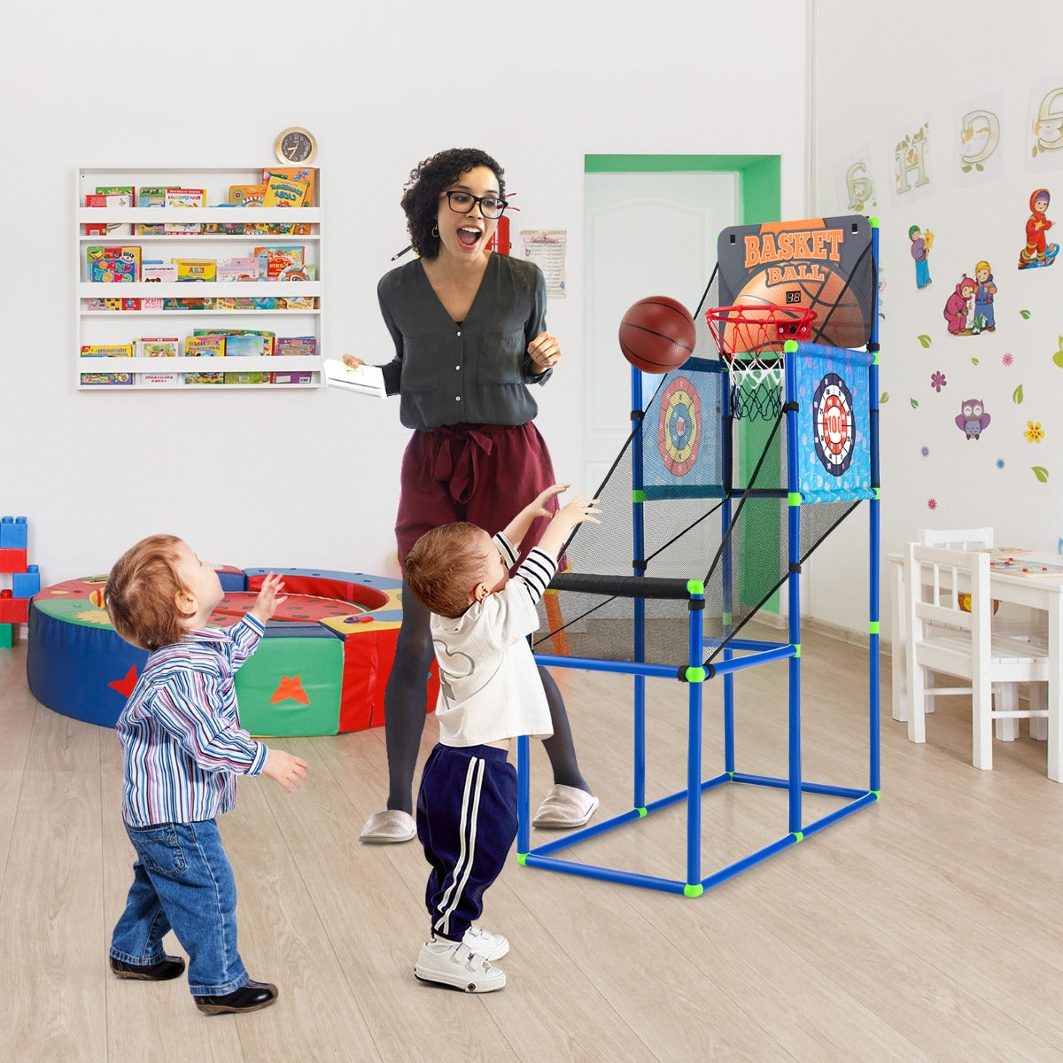 Jogo de Basquetebol para Crianças – 80,5 x 41,5 x 135 cm