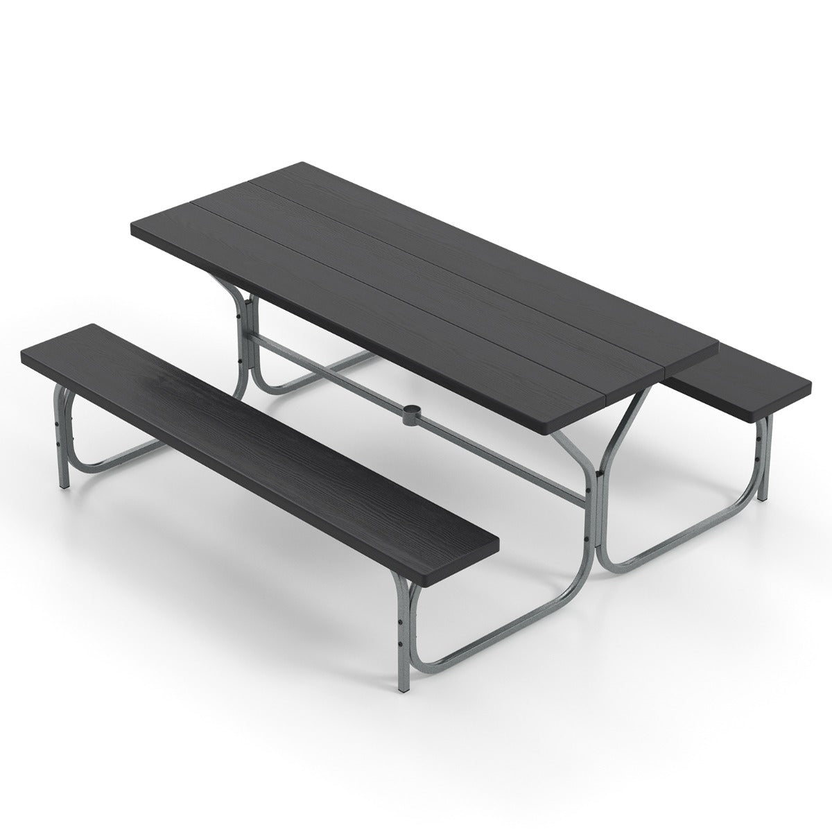 Mesa de Piquenique – 183 x 73 x 76 cm – Preto – HDPE e Metal