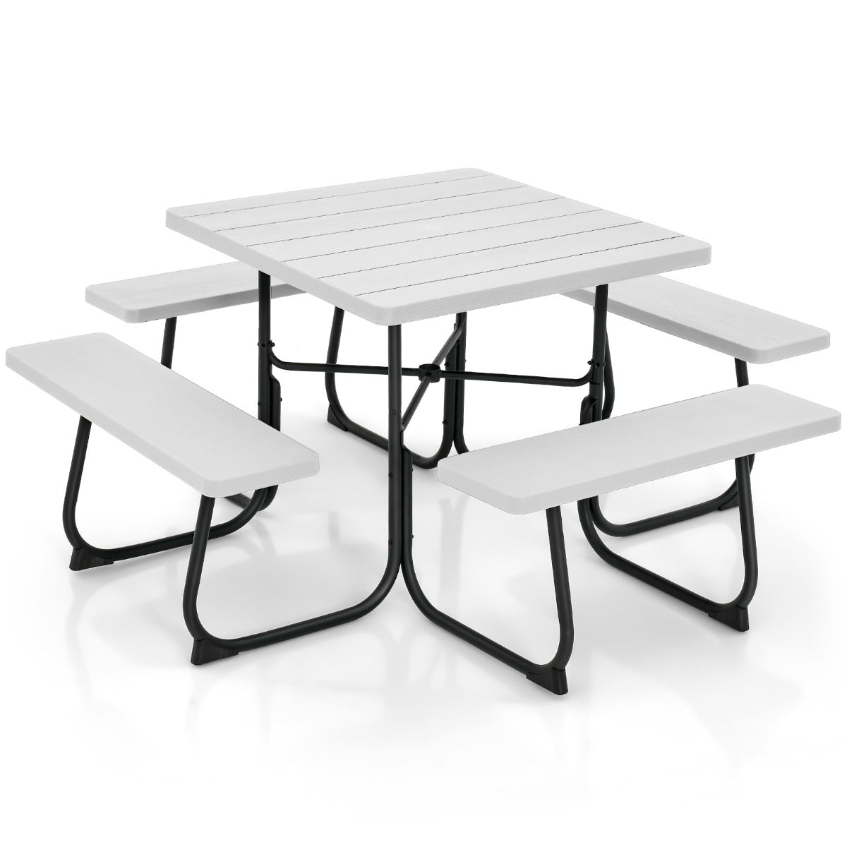 Mesa de Piquenique – 8 Pessoas – Branco