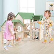 Casa de Bonecas em Canto de Madeira – 3 Andares – Verde