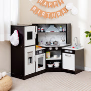 Cozinha de Canto em Madeira – com Lavatório Separado – Café