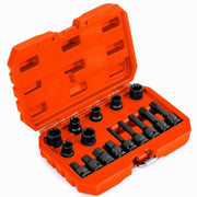 Conjunto de Extratores de Parafusos – 27 Peças – Laranja – Aço Cr-Mo