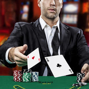 Conjunto de Fichas de Póquer de Casino – 300 Fichas – Preto – Feltro