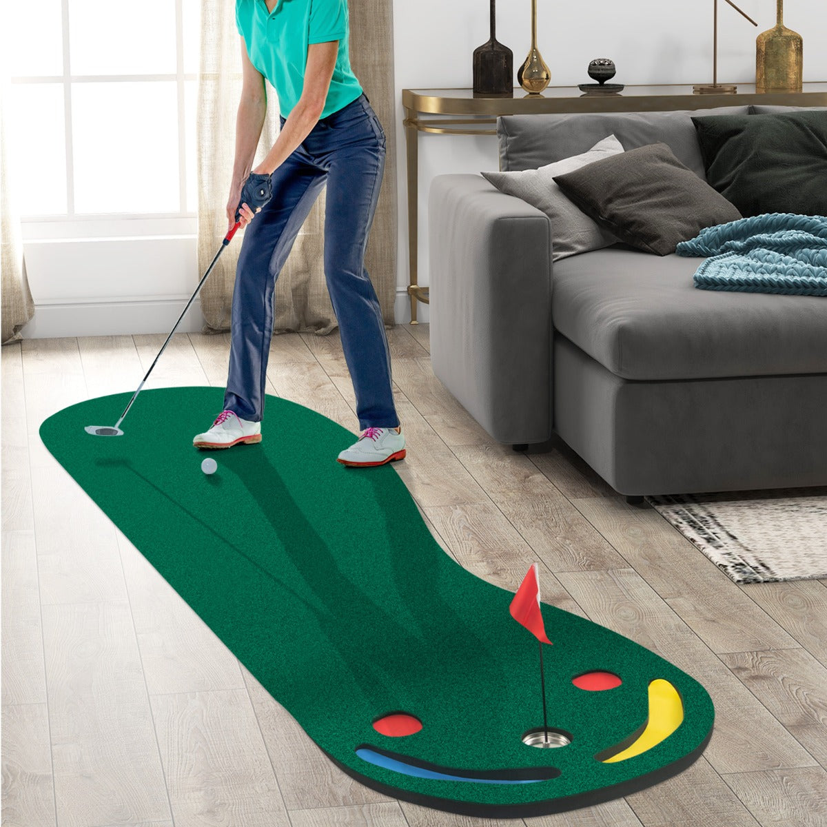 Tapete de Treino de Golfe – 300 x 96 cm