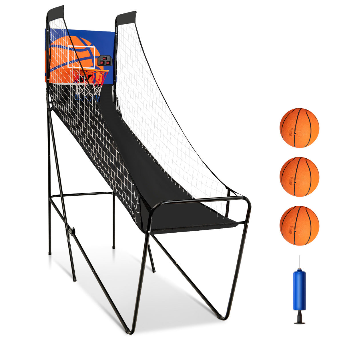 Jogo de Basquetebol Portátil Dobrável – Estrutura em Aço – Tecido Oxford
