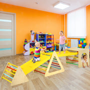 Parque Infantil de Madeira Natural 5 em 1 para Escalada e Diversão