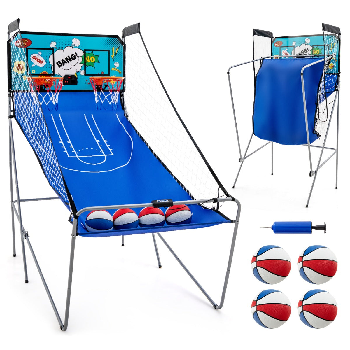 Jogo de Basquetebol – 206 cm – Verde – Metal