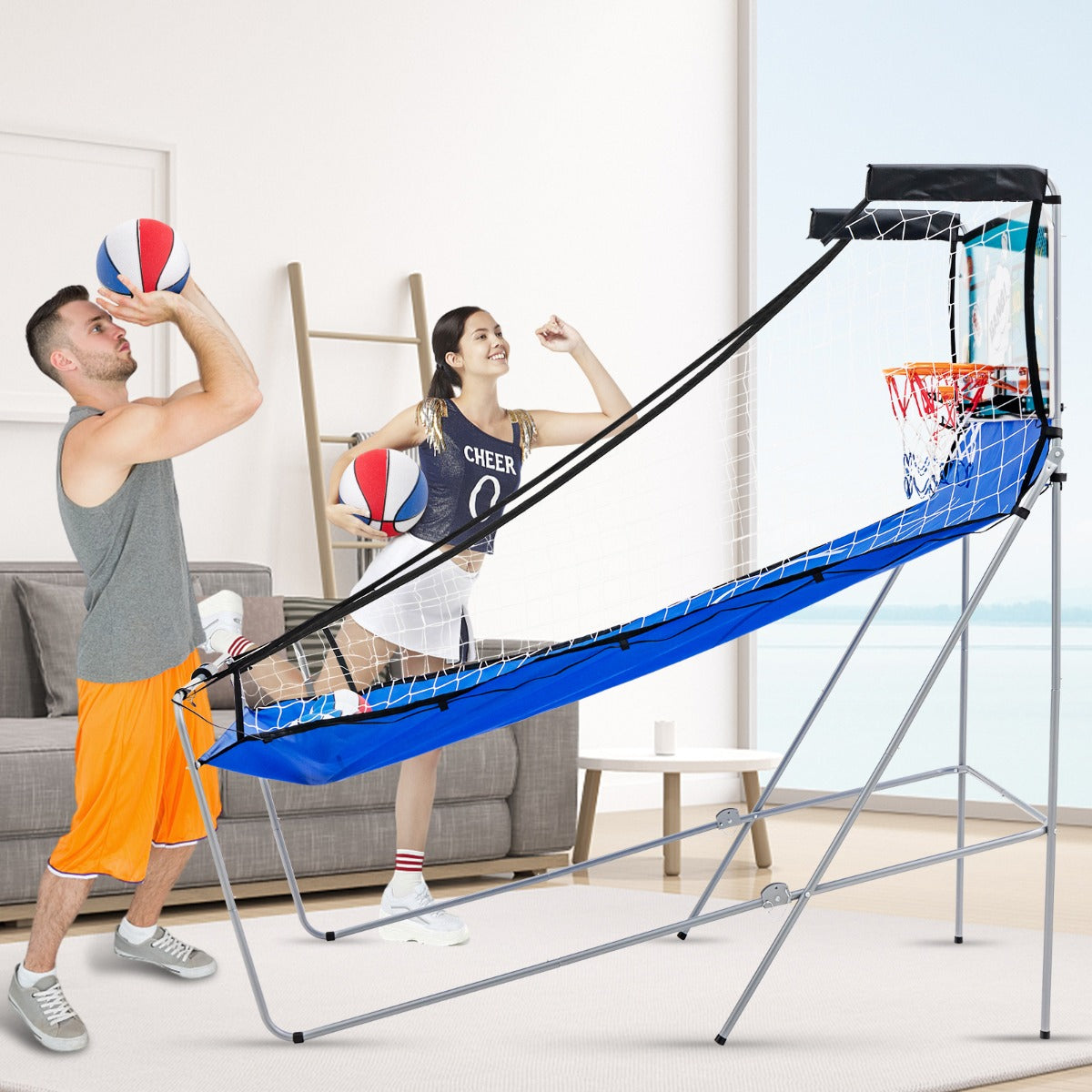 Jogo de Basquetebol – 206 cm – Verde – Metal