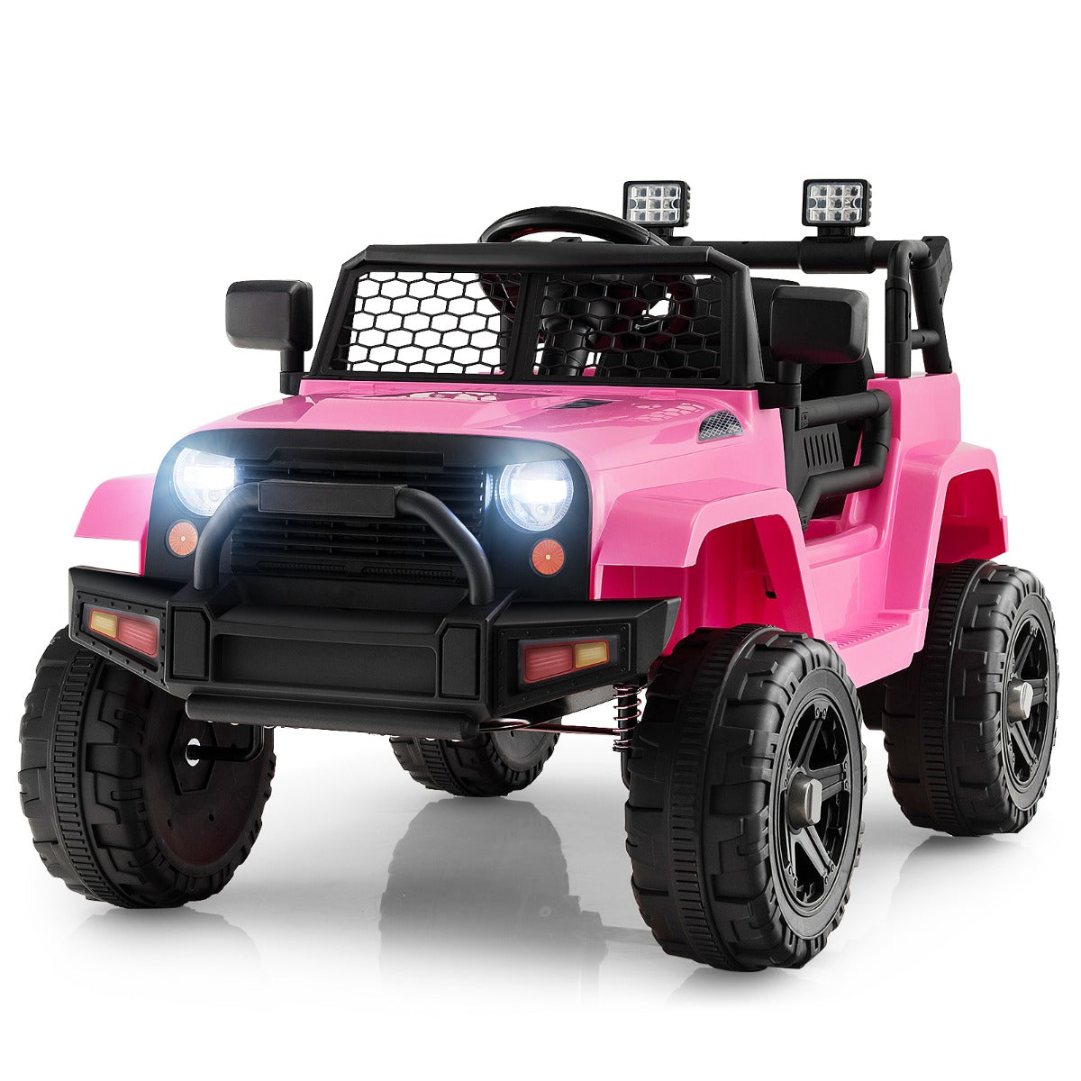 Carro Elétrico Infantil – 12V – Rosa – plástico