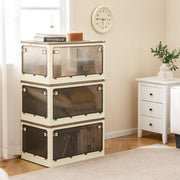 Contentores de Armazenamento Dobráveis Empilháveis – 292,5L – Branco – Plástico