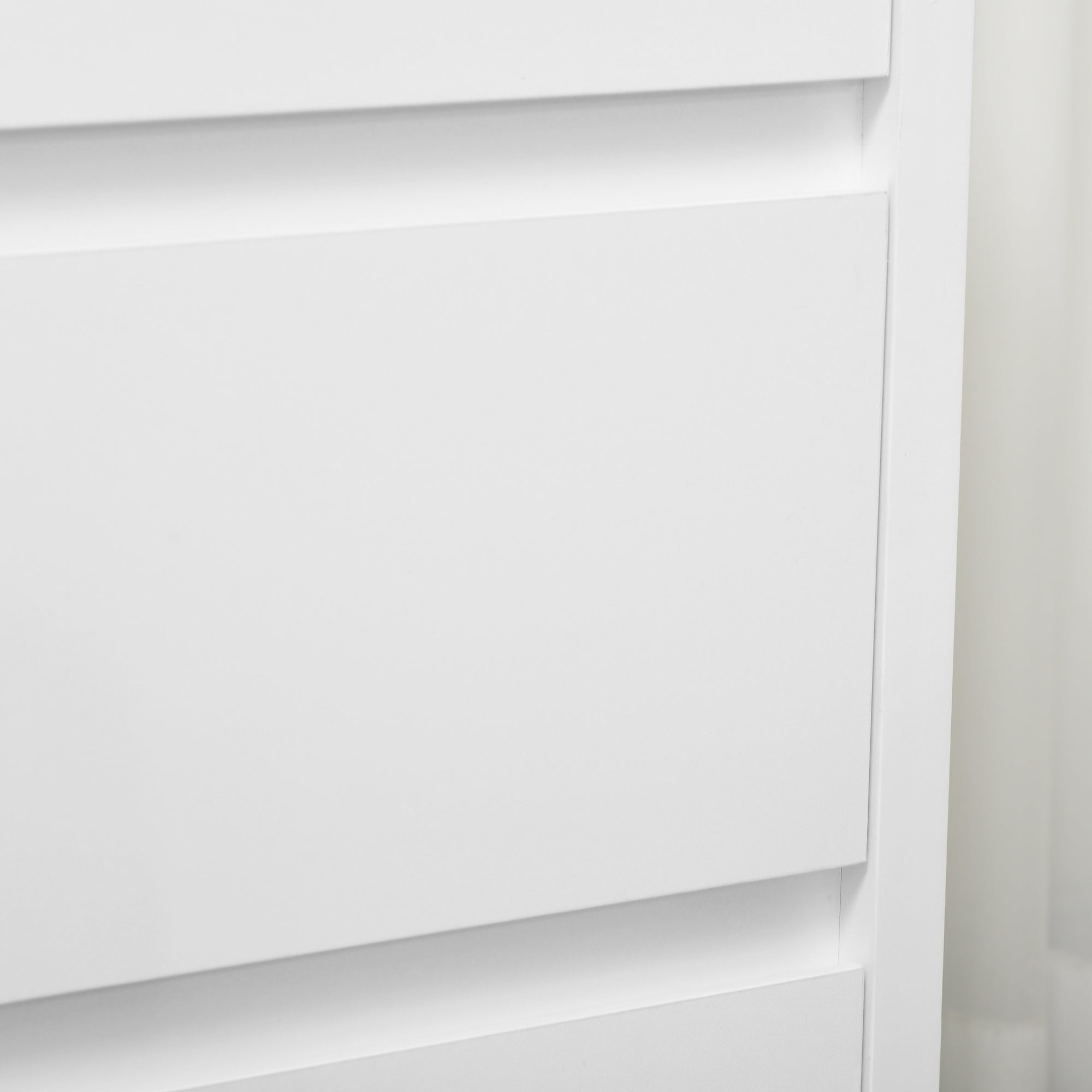 Cómoda Moderna com 4 Gavetas 70x37x75 cm Branco e Madeira