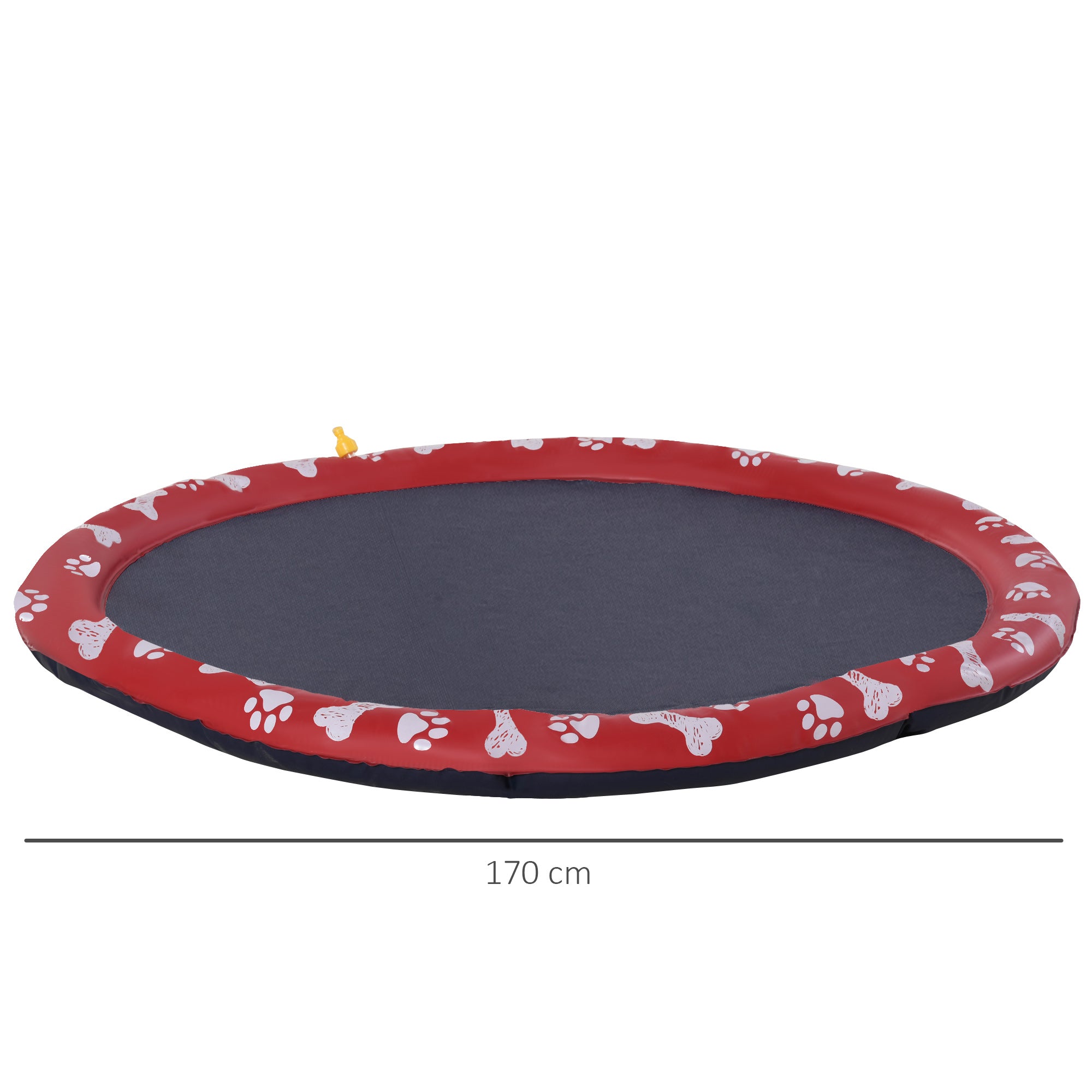 Tapete Aquático Splash Pad Vermelho Ø170 cm para Cães