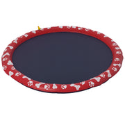 Tapete Aquático Splash Pad Vermelho Ø170 cm para Cães