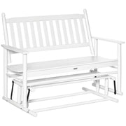 Banco Baloiço de Jardim 2 Lugares Branco 125x68,5x102cm