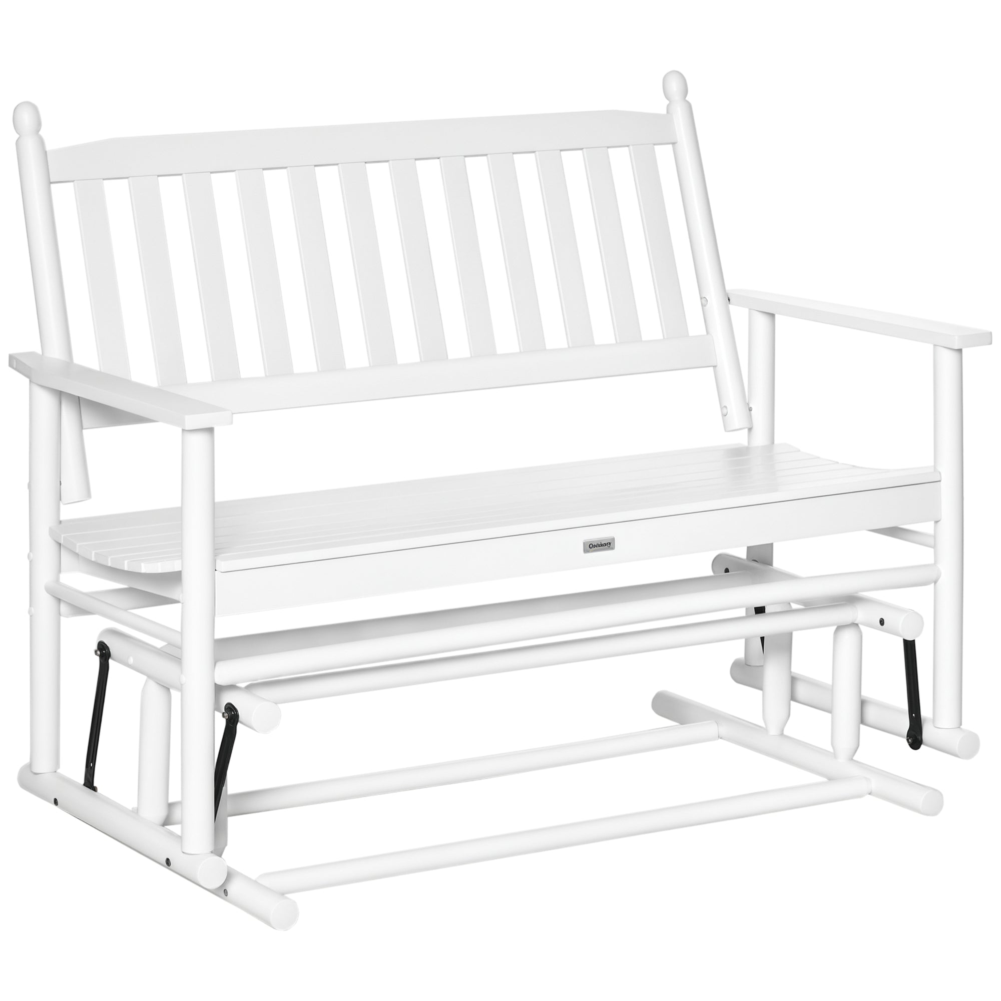 Banco Baloiço de Jardim 2 Lugares Branco 125x68,5x102cm
