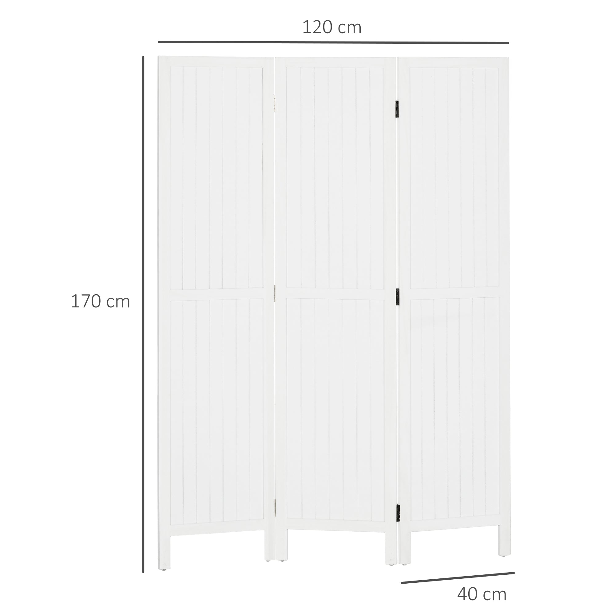 Biombo Separador de Ambientes 120x1,8x170 cm - Branco