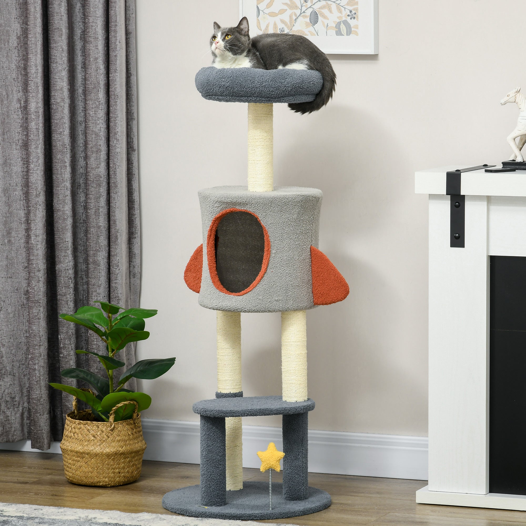 Arranhador para Gatos Ø44x116 cm Azul