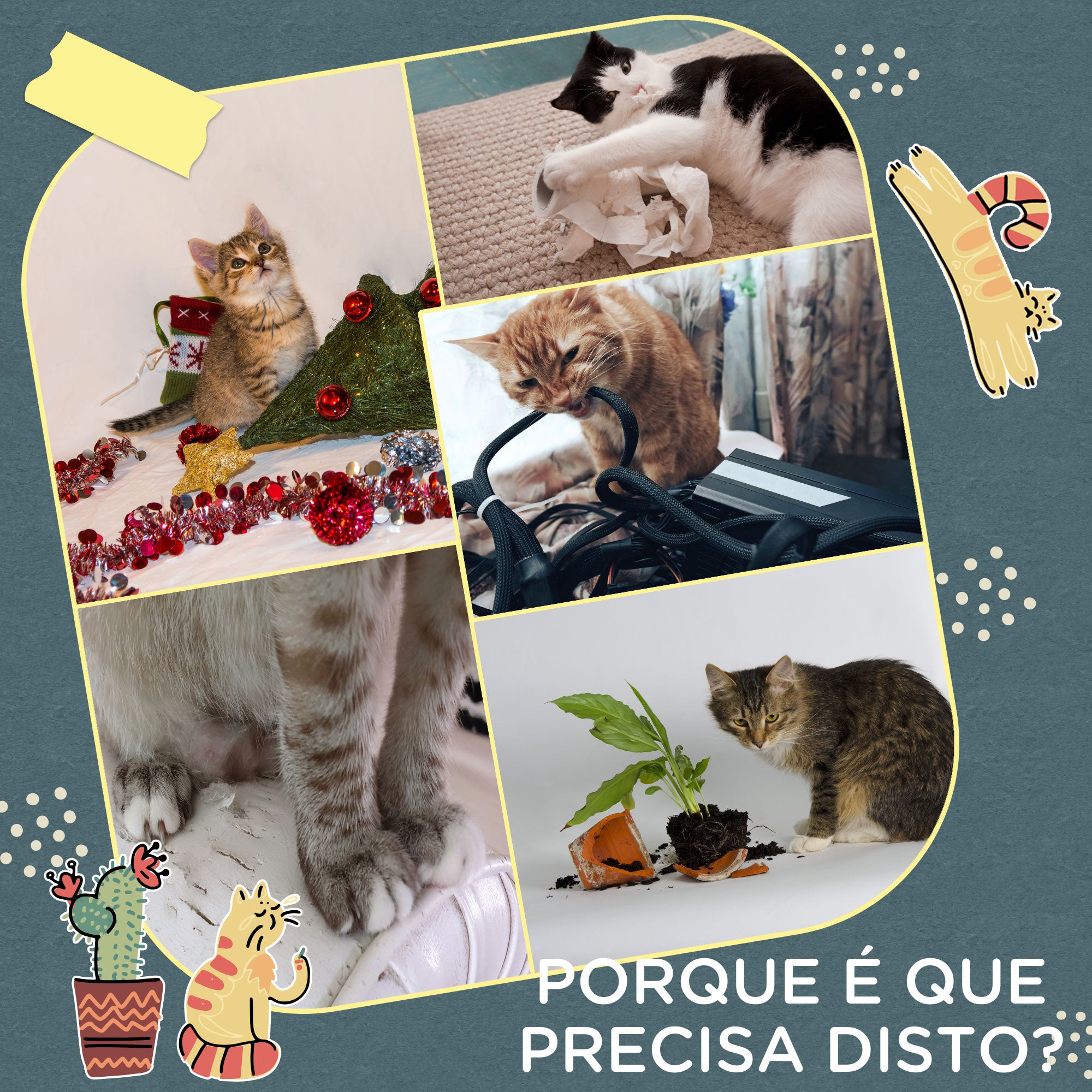 Arranhador para Gatos Ø44x116 cm Azul