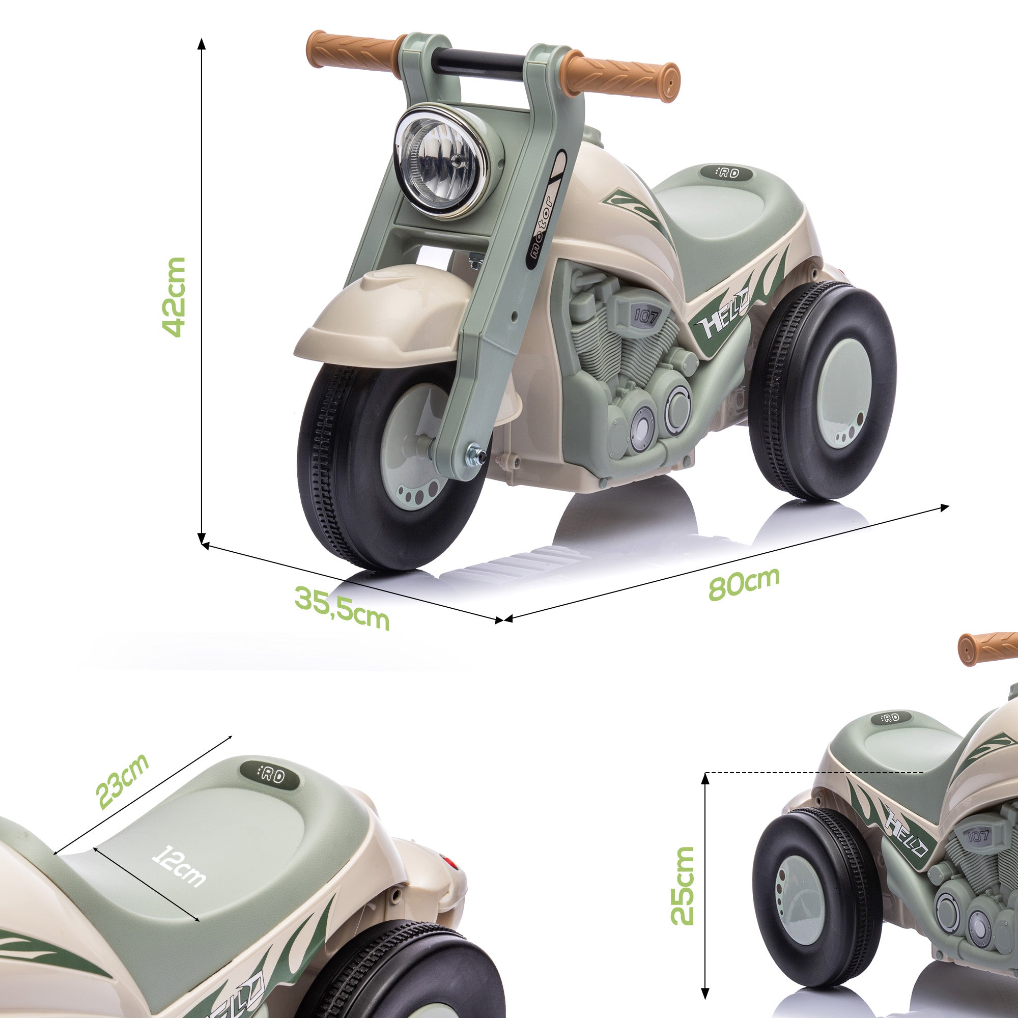 Carro Andador para Bebés - Creme Branco 80x35,5x42 cm