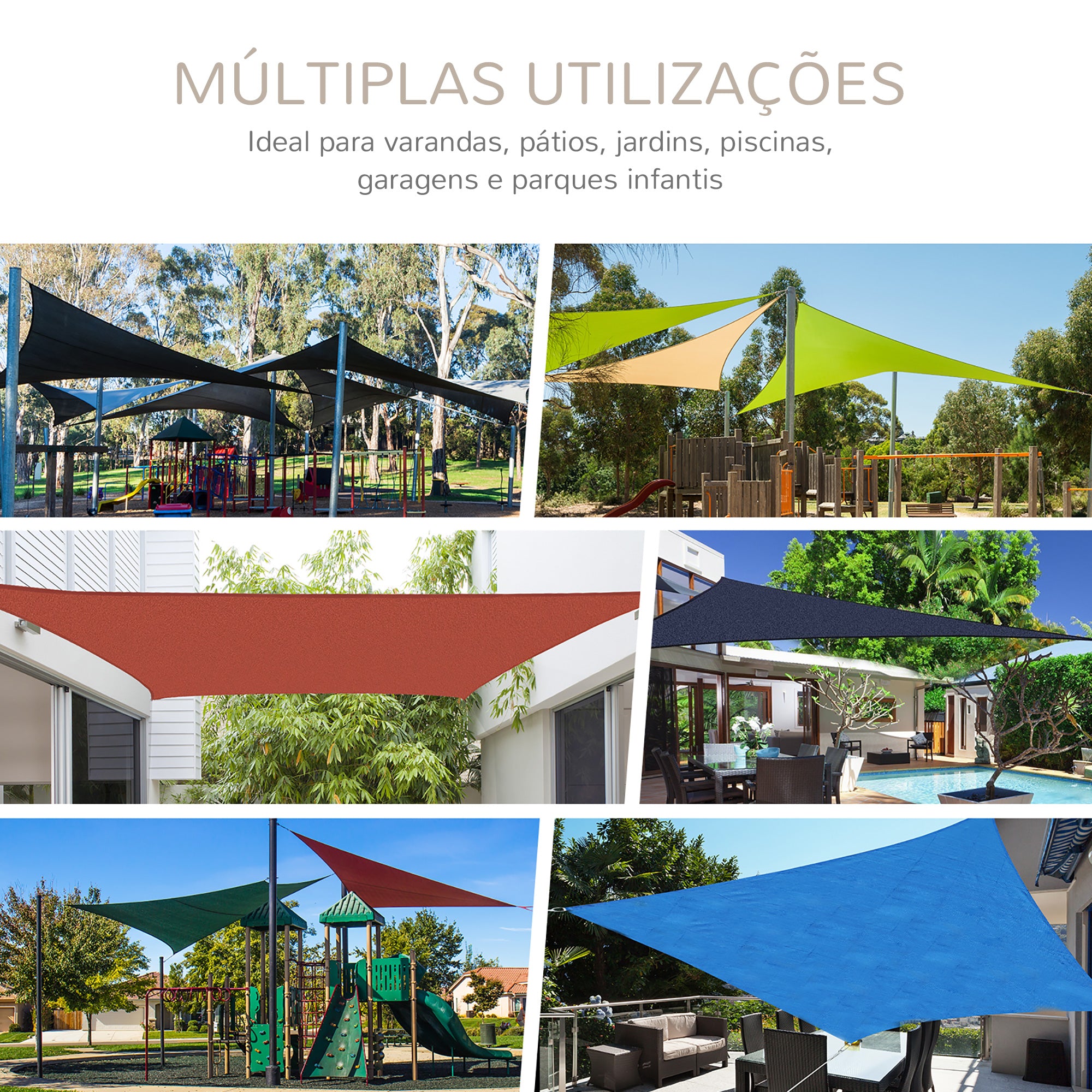 Vela de Sombra Triangular 6x6x6 m Cor de Areia