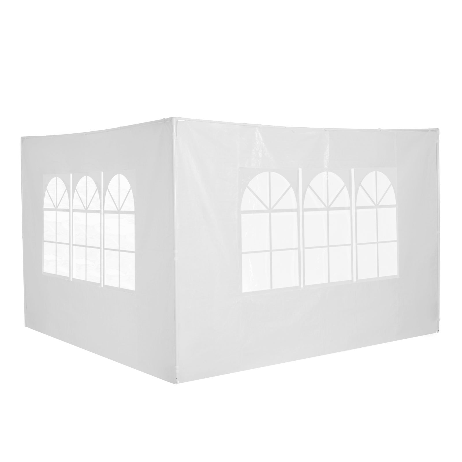 Conjunto de 2 Paredes Laterais Brancas para Tendas de 3x3m e 3x6m - 293x193cm