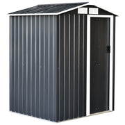 Abrigo de Jardim 150x130x186 cm Cor Cinza - Aço Galvanizado